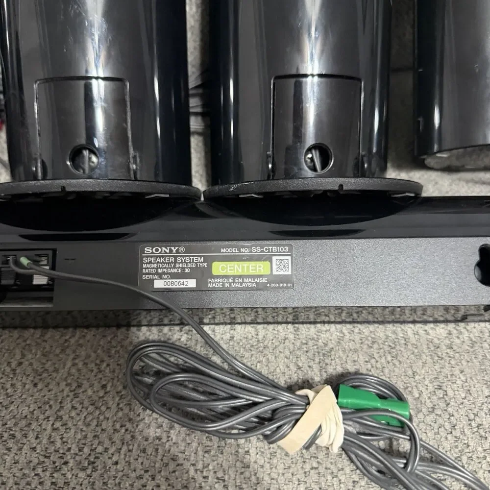 Sony SS-TSB107 SS-TSB106 Surround Sound 5 Speakers SS-CTB103 Complete Speakers